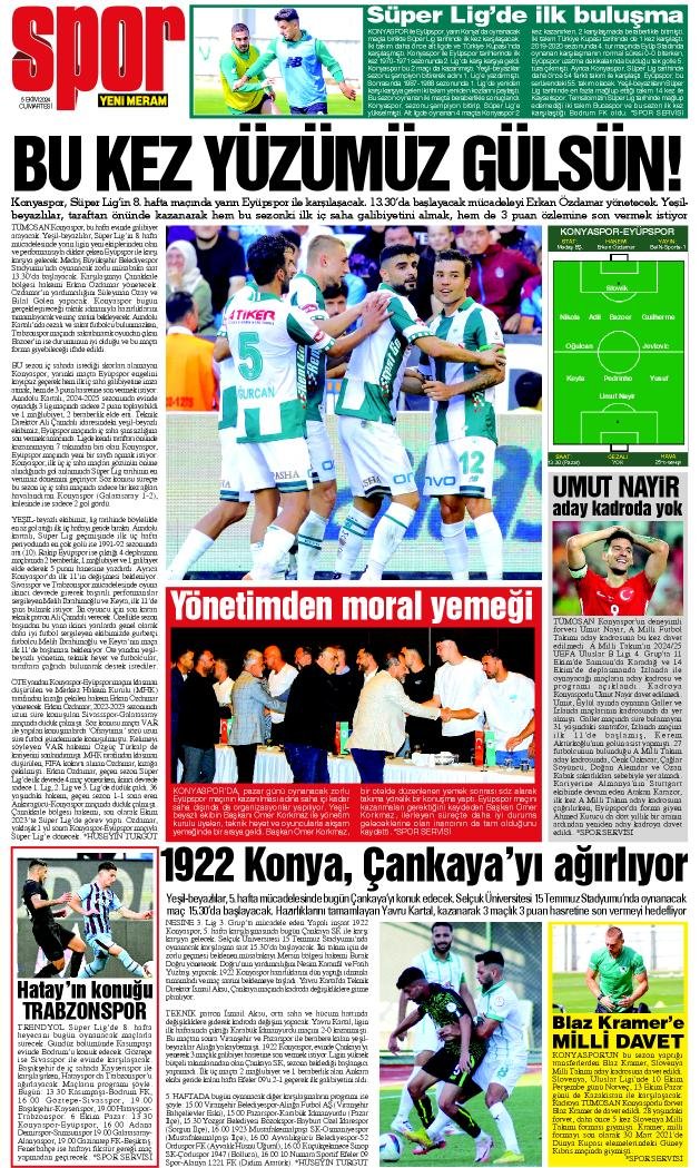 5 Ekim 2024 Yeni Meram Gazetesi
