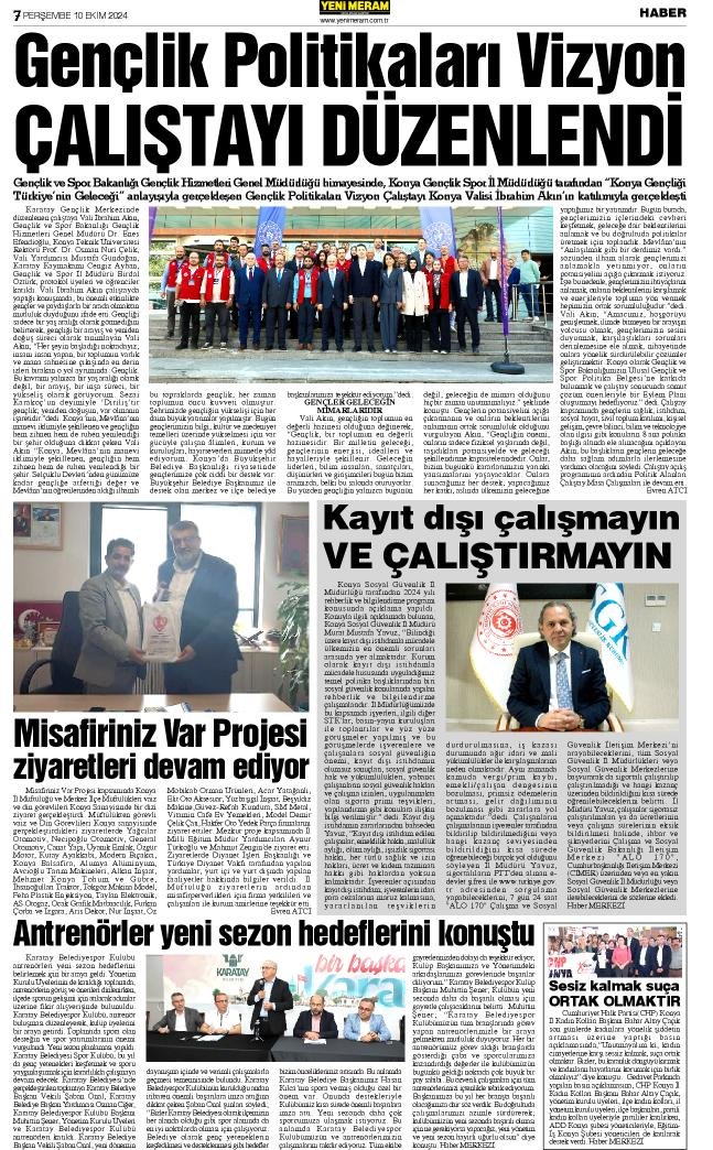 10 Ekim 2024 Yeni Meram Gazetesi
