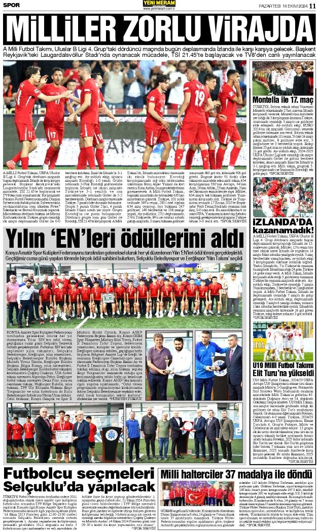 13 Ekim 2024 Yeni Meram Gazetesi