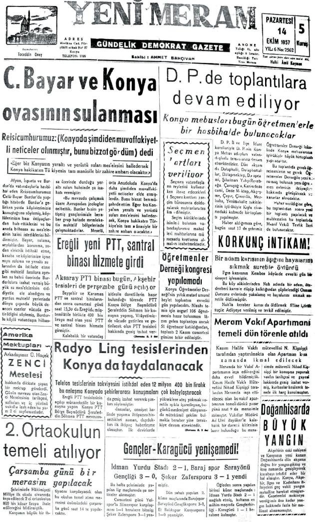 14 Ekim 2024 Yeni Meram Gazetesi