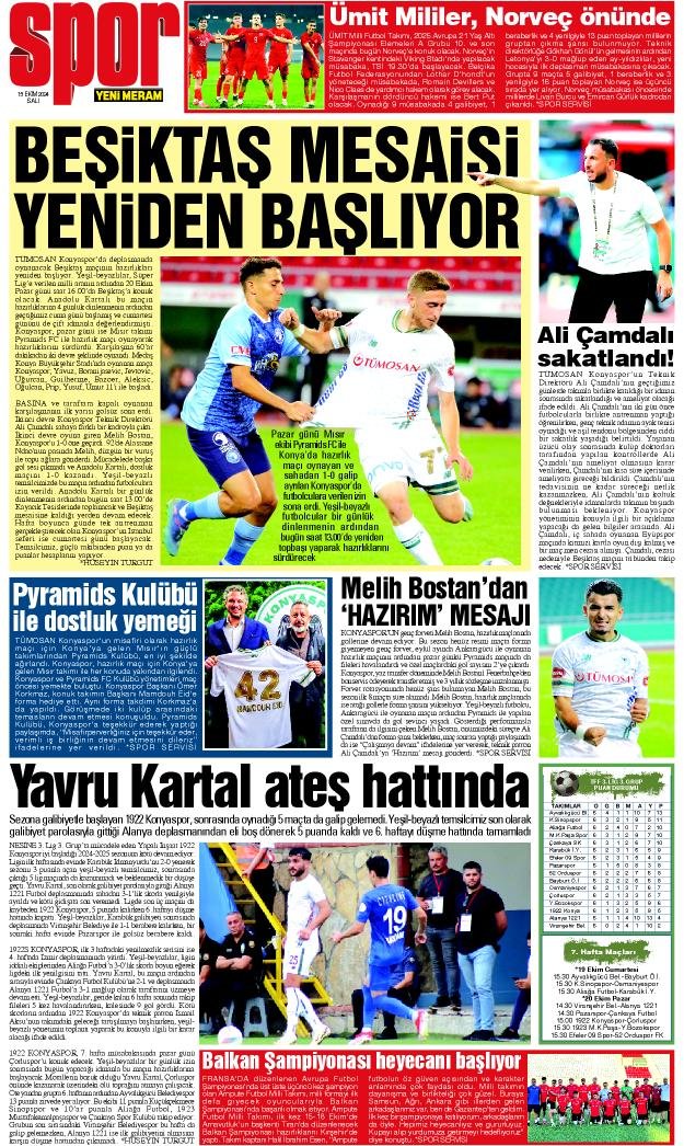 15 Ekim 2024 Yeni Meram Gazetesi