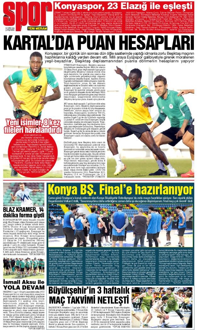 16 Ekim 2024 Yeni Meram Gazetesi
