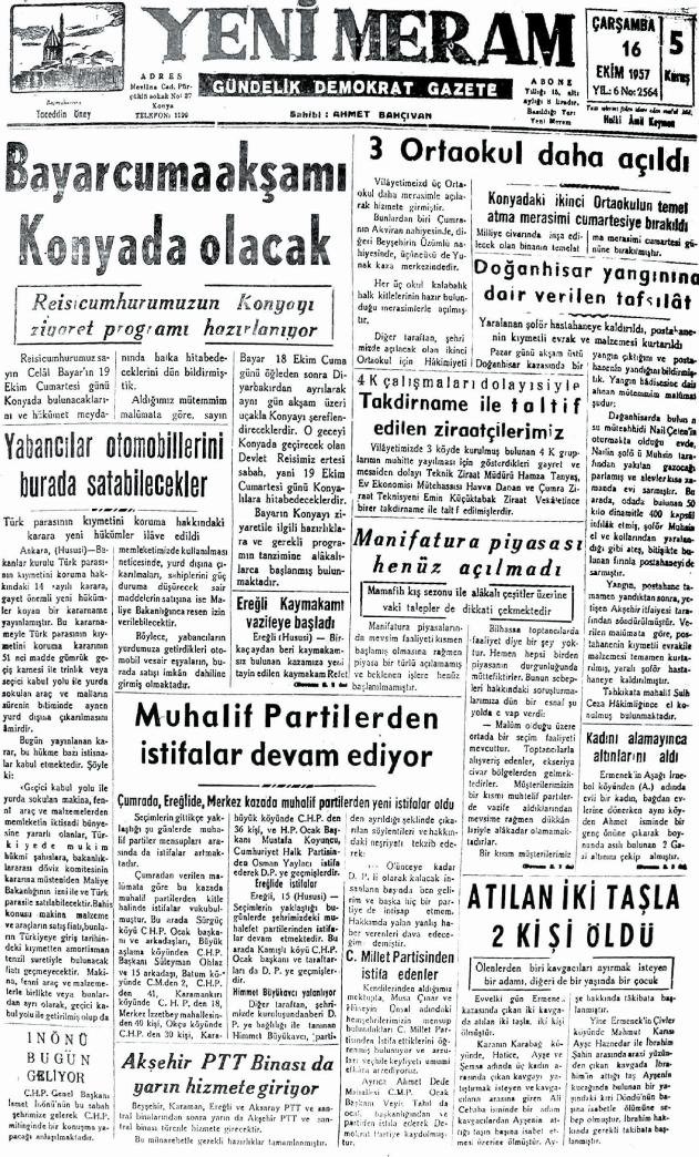 16 Ekim 2024 Yeni Meram Gazetesi
