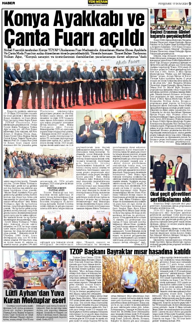 17 Ekim 2024 Yeni Meram Gazetesi
