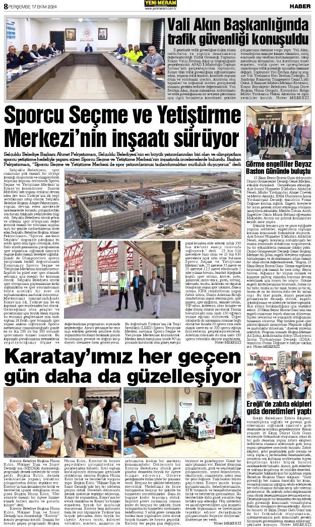 17 Ekim 2024 Yeni Meram Gazetesi
