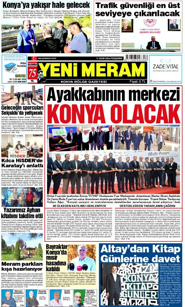 17 Ekim 2024 Yeni Meram Gazetesi
