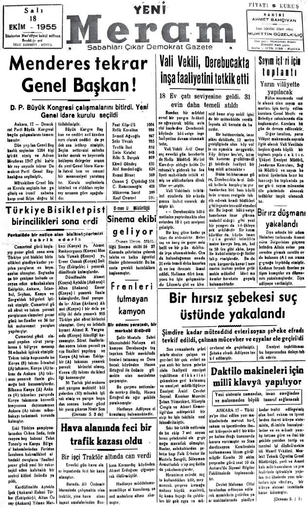 18 Ekim 2024 Yeni Meram Gazetesi
