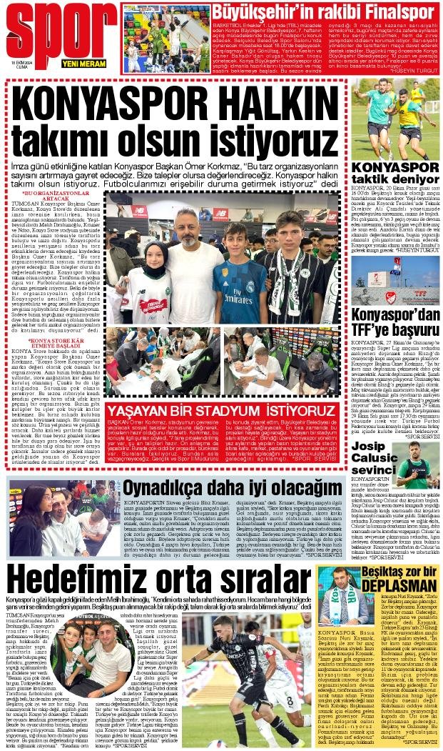 18 Ekim 2024 Yeni Meram Gazetesi
