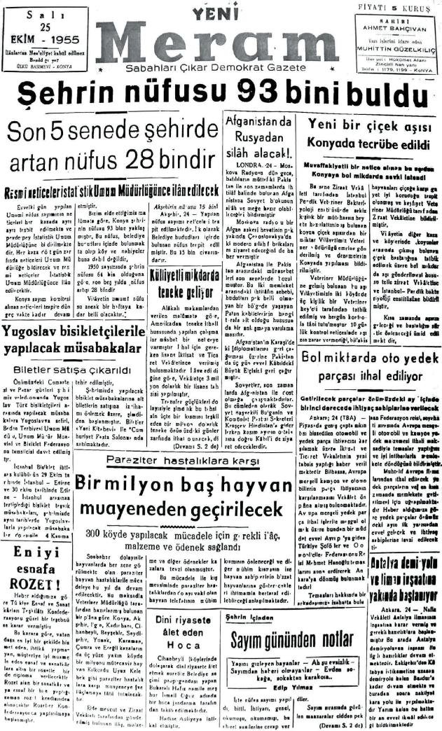 25 Ekim 2024 Yeni Meram Gazetesi