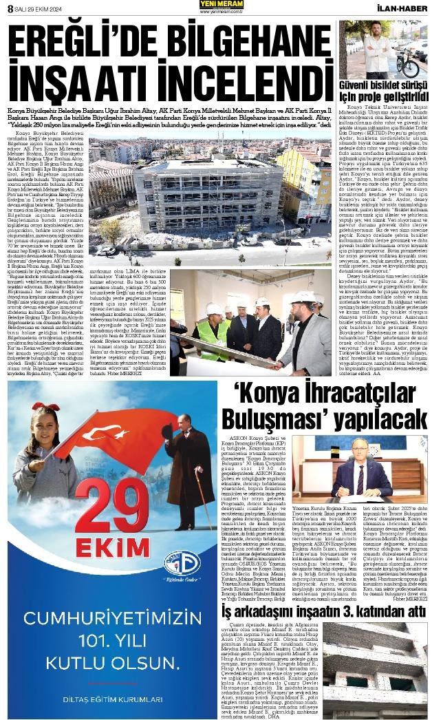 29 Ekim 2024  Yeni Meram Gazetesi