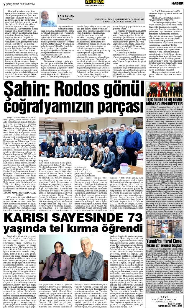 30 Ekim 2024 Yeni Meram Gazetesi