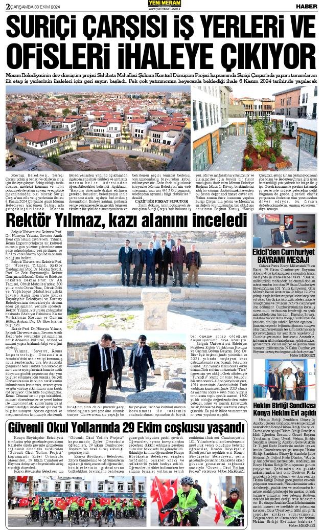 30 Ekim 2024 Yeni Meram Gazetesi