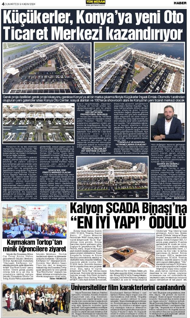 9 Kasım 2024 Yeni Meram Gazetesi