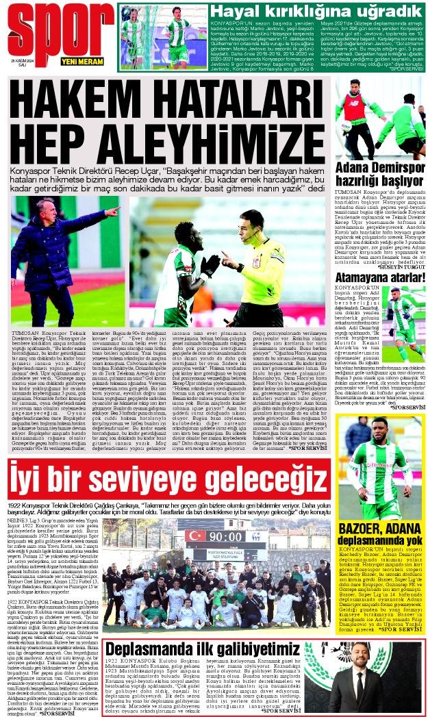 26 Kasım 2024 Yeni Meram Gazetesi
