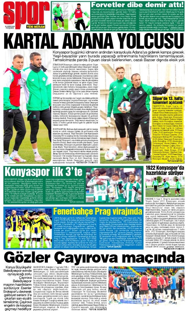 28 Kasım 2024 Yeni Meram Gazetesi
