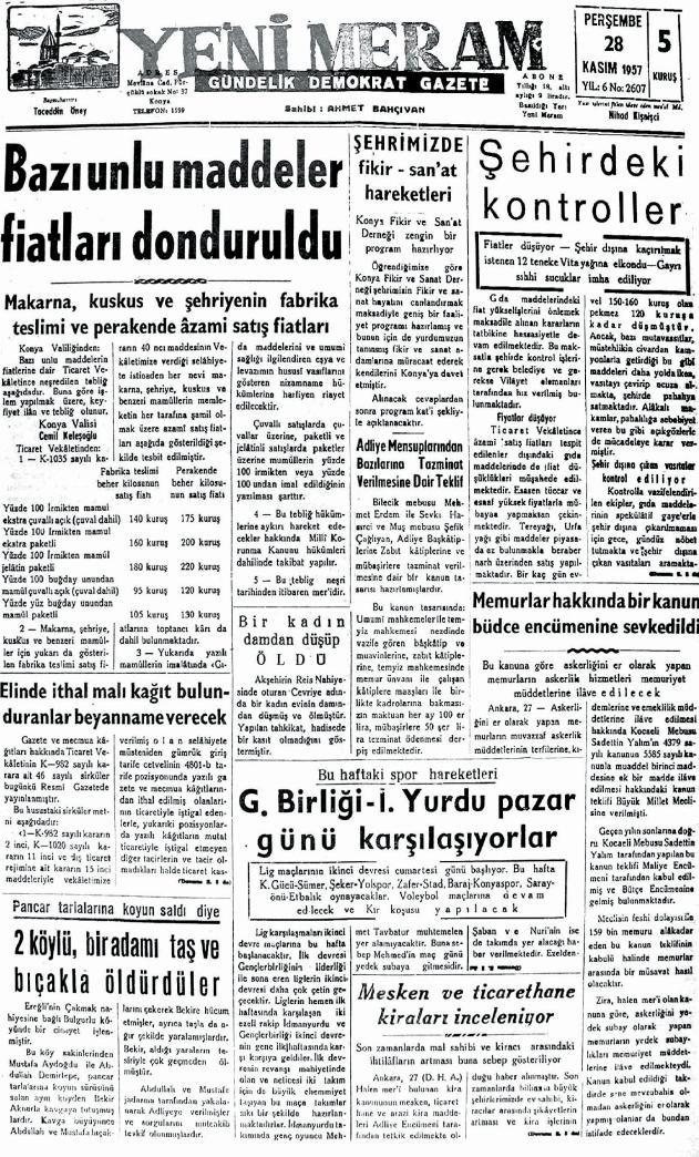 28 Kasım 2024 Yeni Meram Gazetesi
