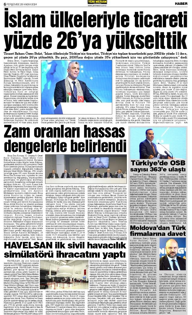 28 Kasım 2024 Yeni Meram Gazetesi
