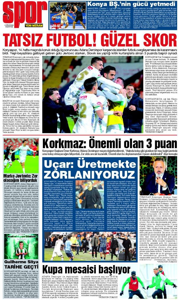 2 Aralık 2024 Yeni Meram Gazetesi
