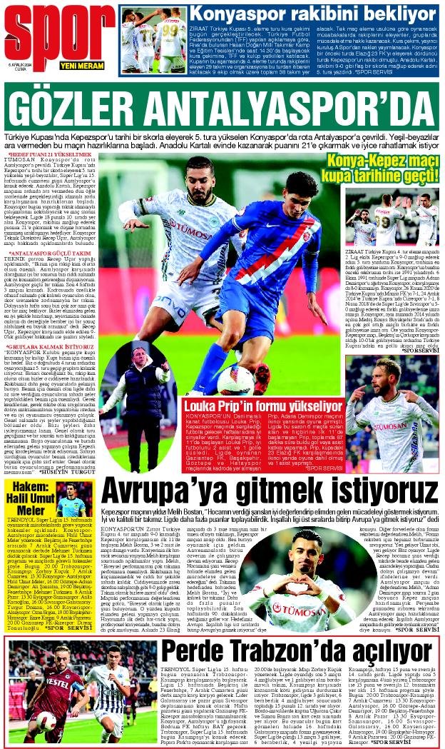 6 Aralık 2024 Yeni Meram Gazetesi
