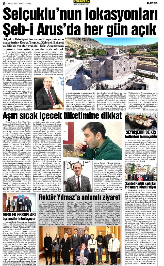 7 Aralık 2024 Yeni Meram Gazetesi