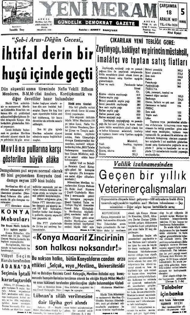 18 Aralık 2024 Yeni Meram Gazetesi
