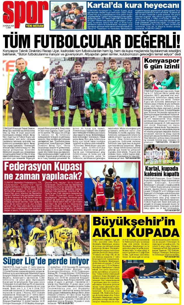 20 Aralık 2024 Yeni Meram Gazetesi
