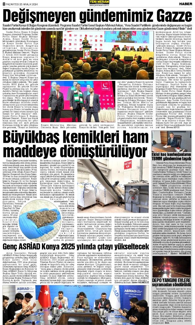 23 Aralık 2024 Yeni Meram Gazetesi
