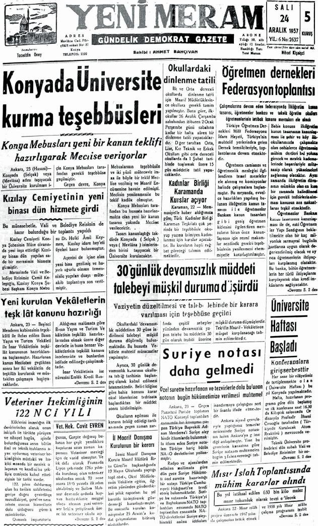 24 Aralık 2024 Yeni Meram Gazetesi
