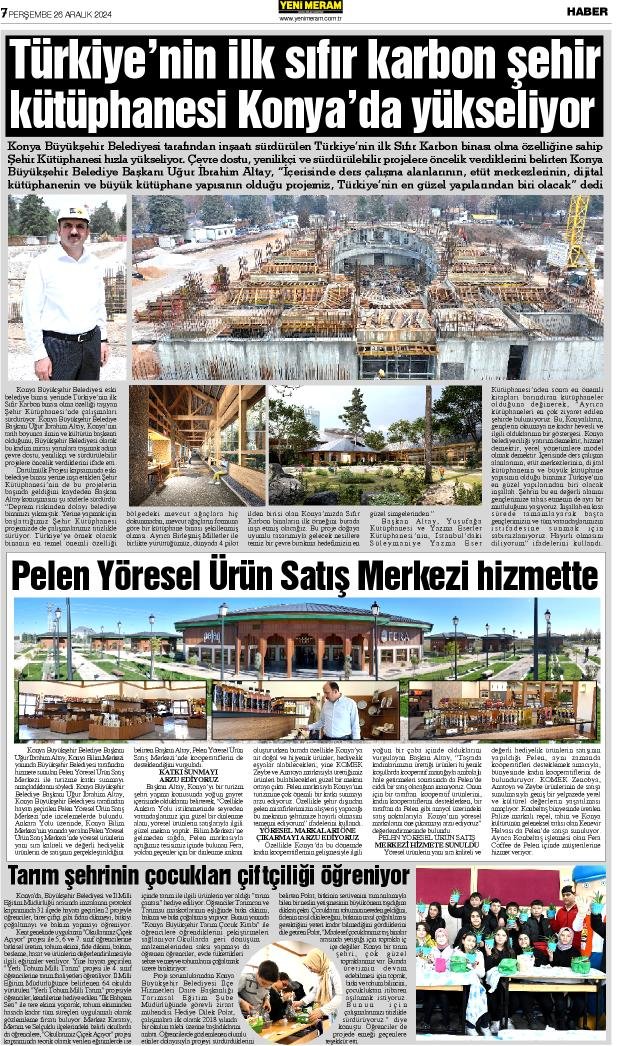 26 Aralık 2024 Yeni Meram Gazetesi
