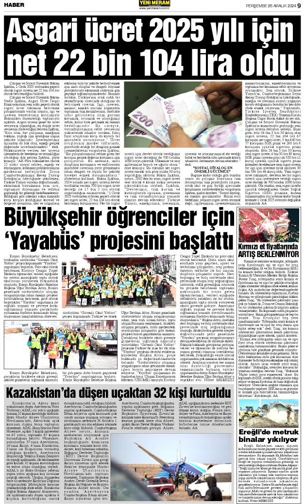 26 Aralık 2024 Yeni Meram Gazetesi
