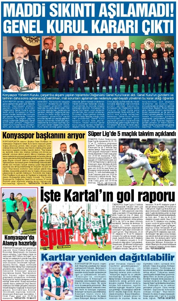 27 Aralık 2024 Yeni Meram Gazetesi
