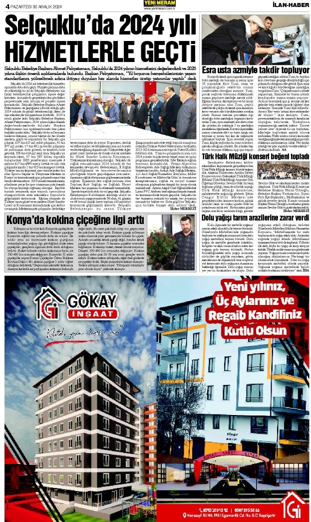 30 Aralık 2024 Yeni Meram Gazetesi
