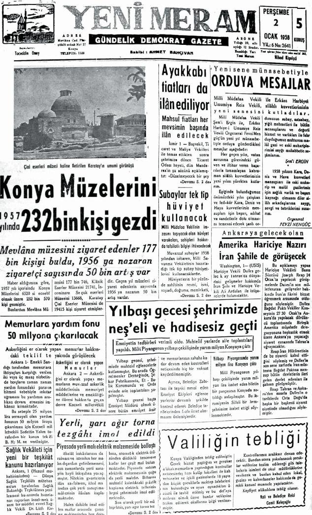 2 Ocak 2025 Yeni Meram Gazetesi
