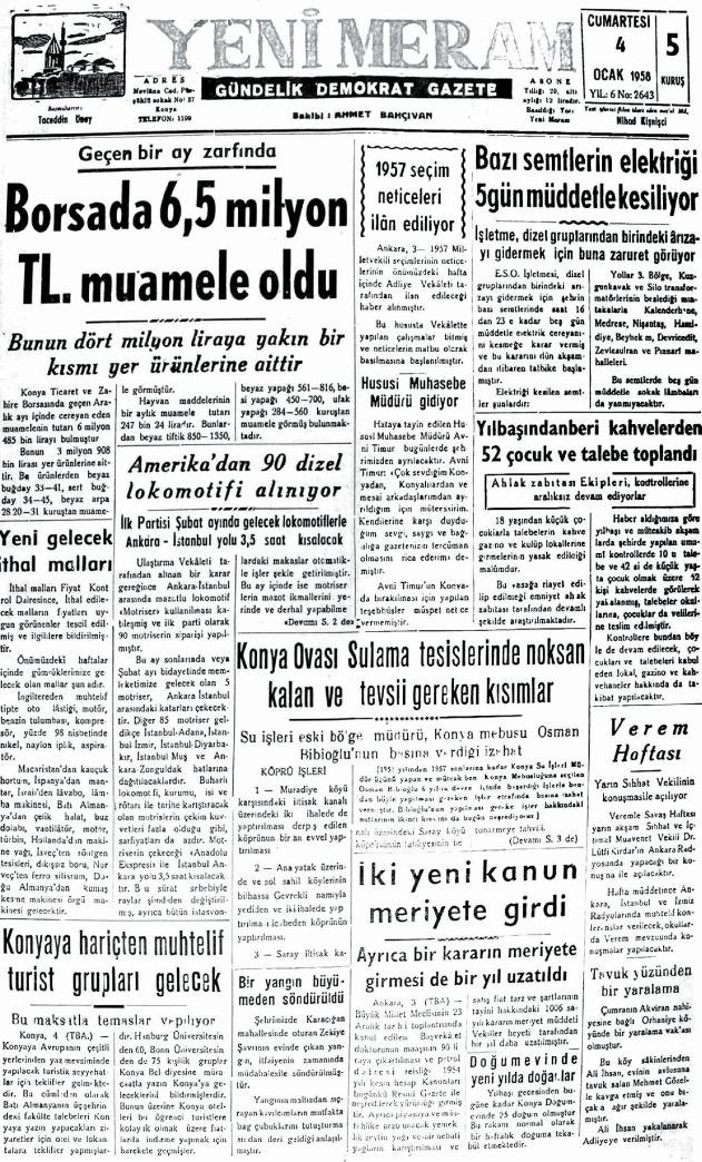 4 Ocak 2025 Yeni Meram Gazetesi