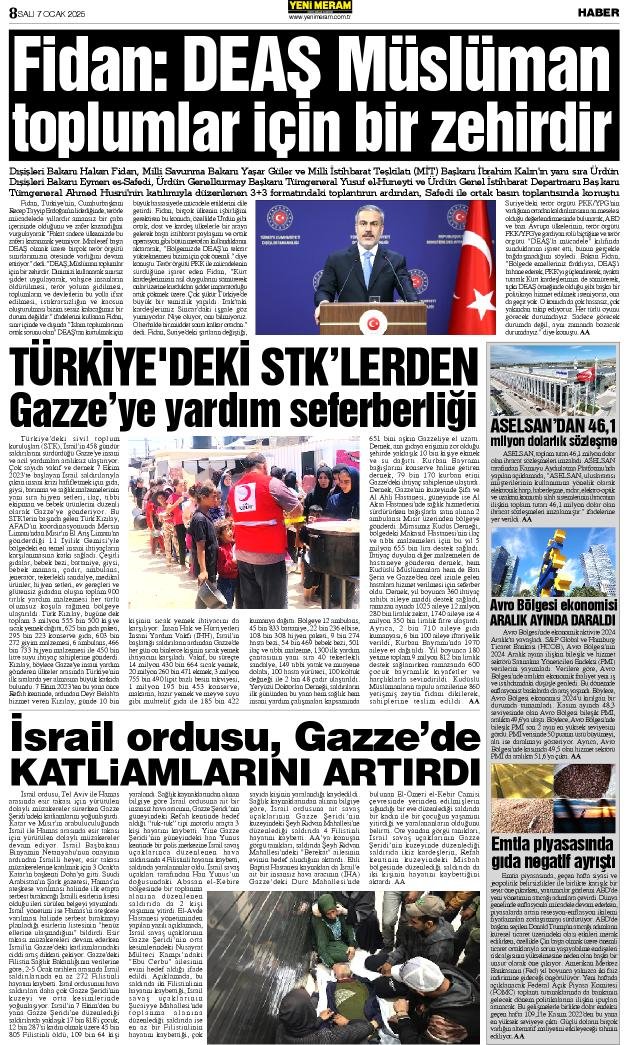 7 Ocak 2025 Yeni Meram Gazetesi
