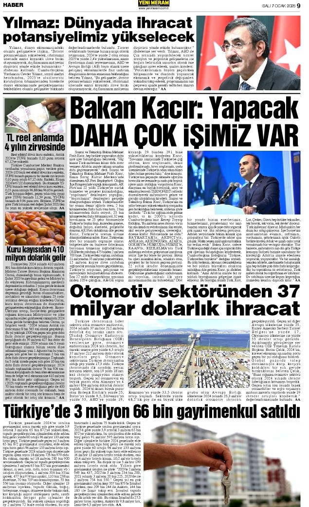 7 Ocak 2025 Yeni Meram Gazetesi
