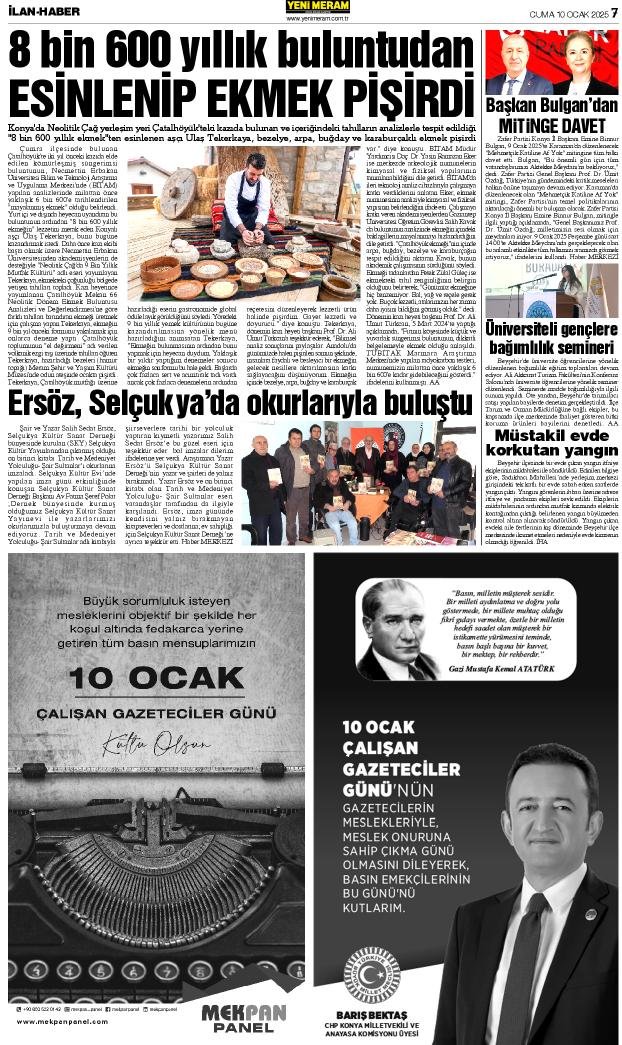 10 Ocak 2025 Yeni Meram Gazetesi
