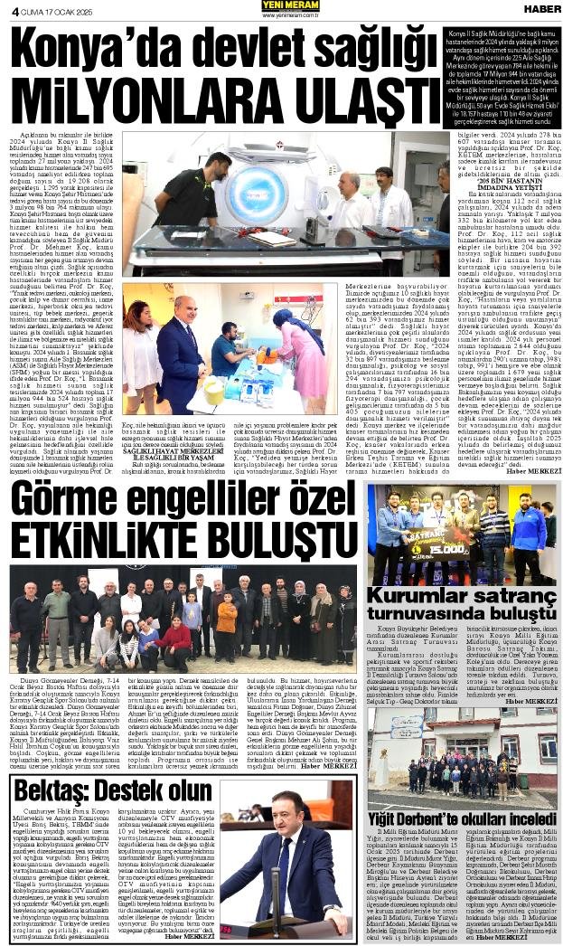 17 Ocak 2025 Yeni Meram Gazetesi
