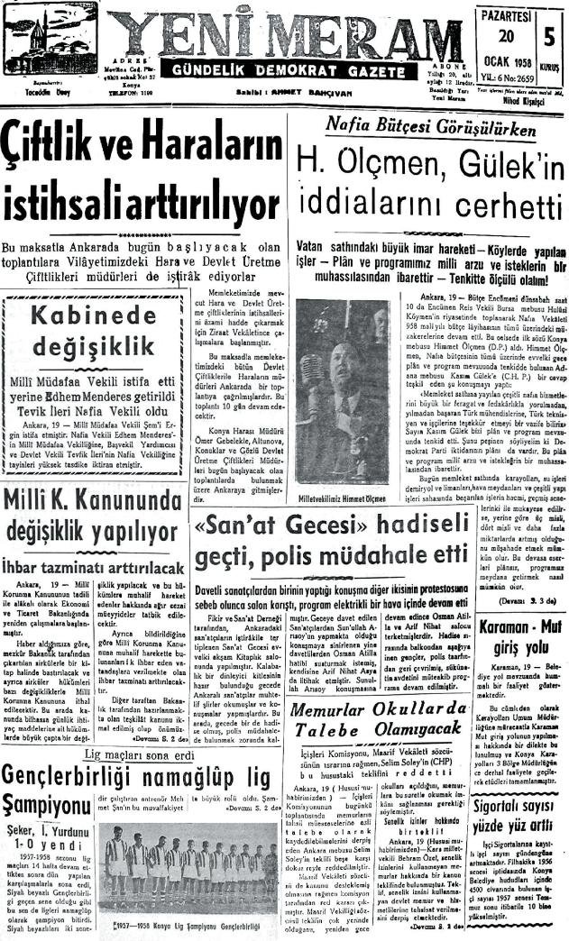 20 Ocak 2025 Yeni Meram Gazetesi
