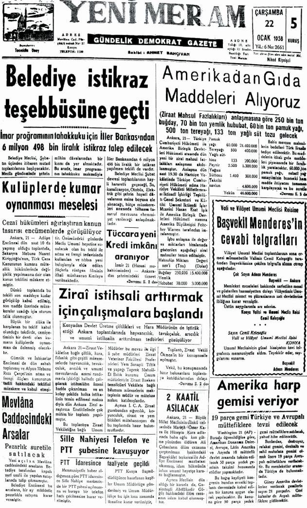 22 Ocak 2025 Yeni Meram Gazetesi
