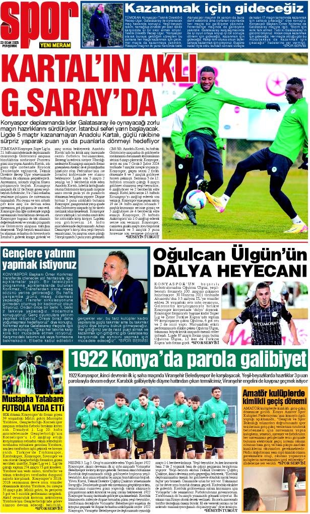 23 Ocak 2025 Yeni Meram Gazetesi
