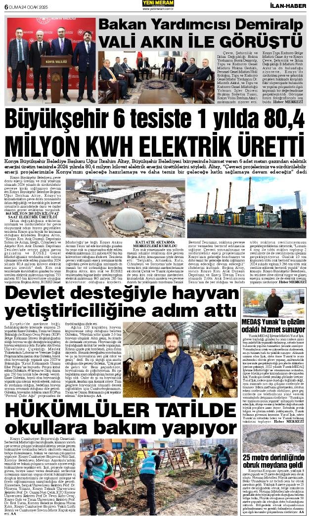 24 Ocak 2025 Yeni Meram Gazetesi
