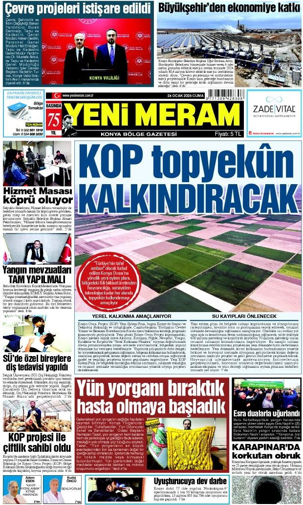 24 Ocak 2025 Yeni Meram Gazetesi
