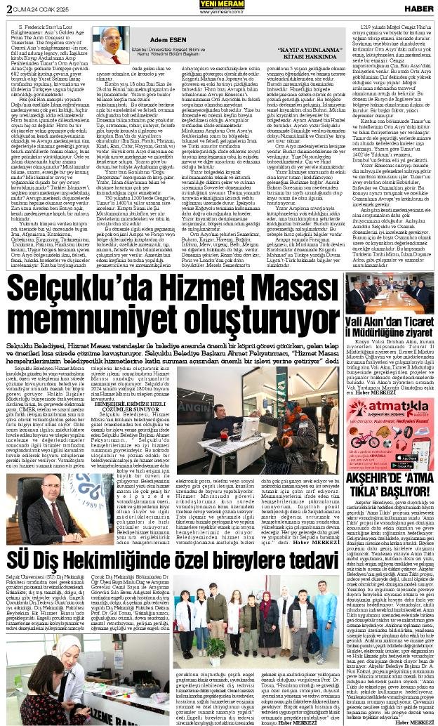 24 Ocak 2025 Yeni Meram Gazetesi
