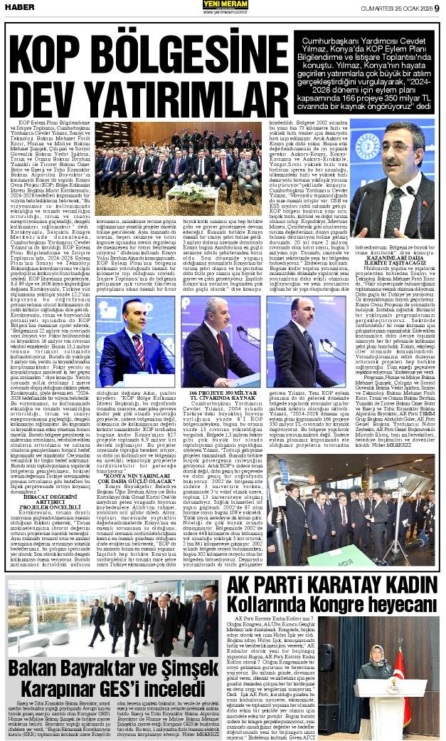 25 Ocak 2025 Yeni Meram Gazetesi