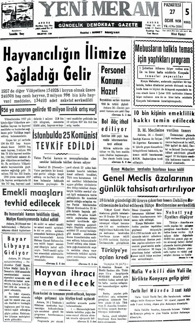 27 Ocak 2025 Yeni Meram Gazetesi
