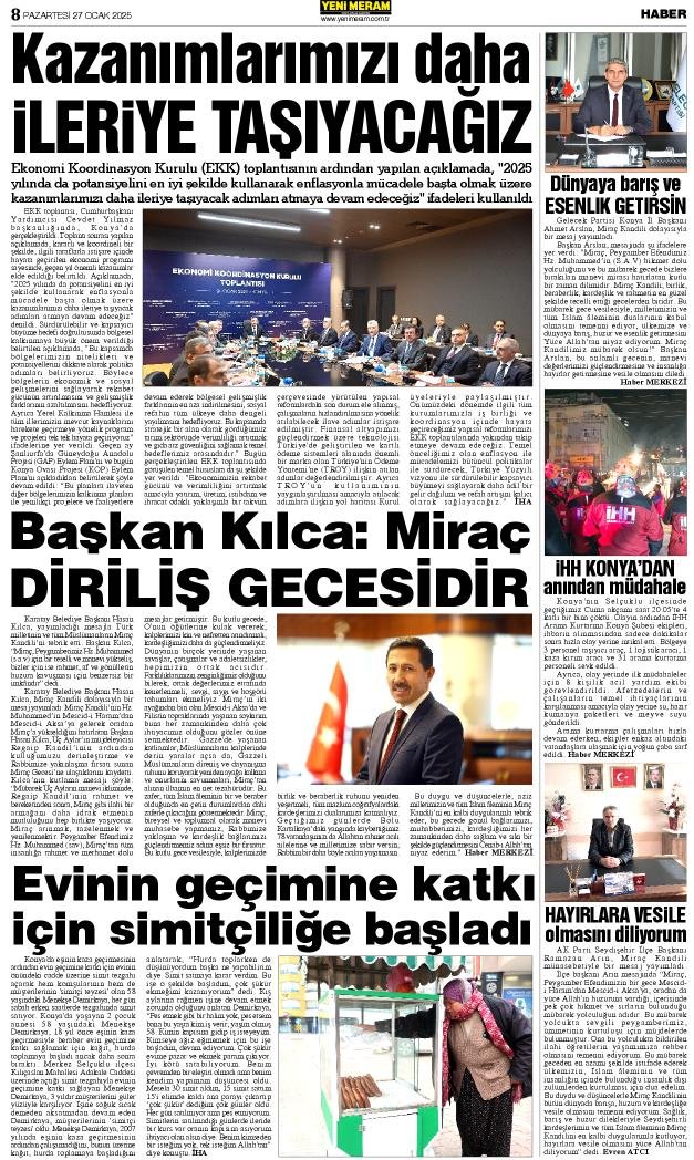 27 Ocak 2025 Yeni Meram Gazetesi
