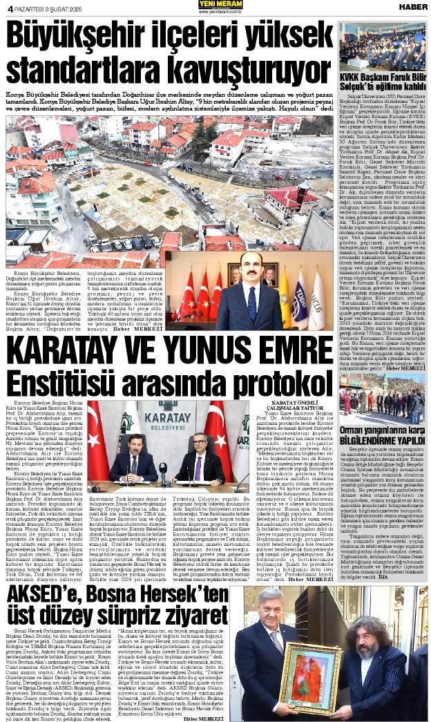 3 Şubat 2025 Yeni Meram Gazetesi
