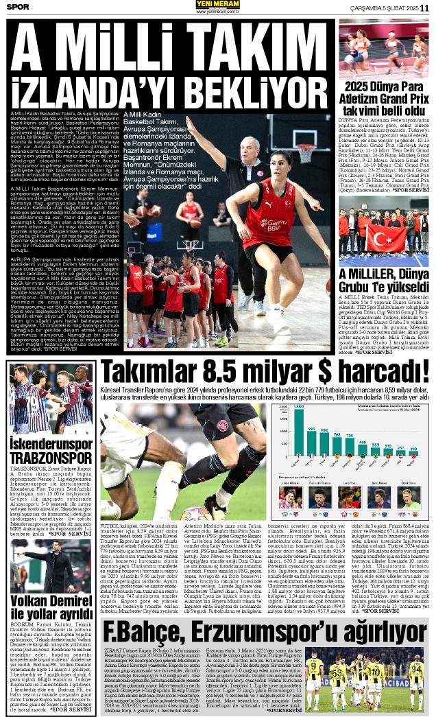 5 Şubat 2025 Yeni Meram Gazetesi
