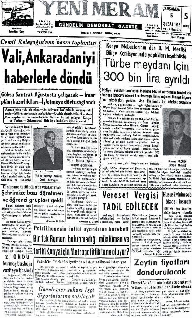 5 Şubat 2025 Yeni Meram Gazetesi
